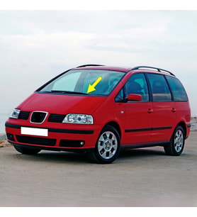 Seat Alhambra 2001-2010 Ön Cam Sol Şoför Yön Silecek Kolu 7M3955409B (Siyah)