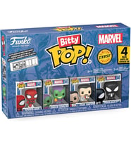 Funko Bitty Pop: Marvel - Spider-Man 4'Lü Paket Chase, Oyuncak Figür (Krem)