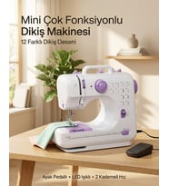 Lexroo Çok Fonksiyonlu Mini Dikiş Makinesi 12 Dikiş Seçenekli 2 Kademeli Hız Ayarlı