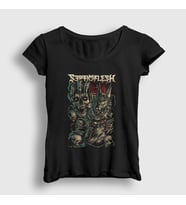 Presmono Kadın Siyah Beast Septicflesh T-Shirt 172430tt
