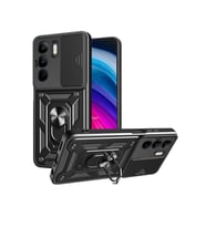Durukar® Realme C75 4G Kılıf Pars Lens Yüzüklü Silikon - Siyah