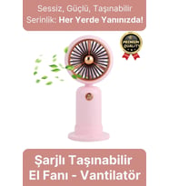 Özel Üretim Taşınabilir Usb Şarjlı Sessiz 2 Kademeli Serinletici Tutmalı Masa El Fanı Vantilatör
