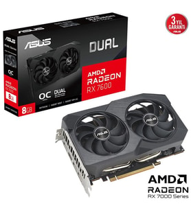 ASUS 8GB DUAL RX7600-O8G EVO GDDR6 128bit PCIE 4.0