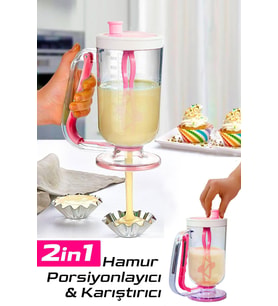 2'si 1 Arada Hamur Porsiyonlayıcı Karıştırıcı Aparat Ölçekli Hamur Dağıtıcı Hamur Karıştırıcı