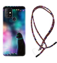 INFINIX Hot 8 9 10 11S Hot 10 Play 10T Kılıf Boyun Asklı Rasta Silikon Window Cat 1787