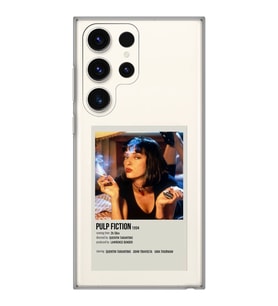 Samsung Galaxy S24 ULTRA Uyumlu Pulp Fiction Minimalist Poster Desenli Şeffaf Telefon Kılıfı