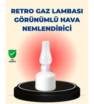Kablosuz Retro Buhar Makinesi Gaz Lambası Tasarım Ledli Difüzör