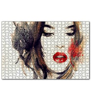 Cakapuzzle Kadın İllüstrasyon Boyama Sanatı  Puzzle Yapboz MDF (Ahşap) (120 Parça)