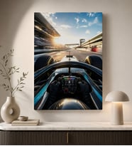 BK Gift Formula Yarışı ve Yarış Arabası Temalı Modern Kanvas Duvar Tablosu-3 50x70 cm