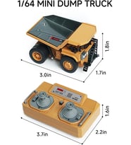 Uzaktan Kumandalı Metal Damperli Kamyon 1:64 Ölçek - Kumandadan Hareketli Kum Taşıma Kamyonu