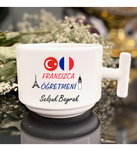 Fransızca Öğretmenine Özel T Kulp Nescafe Fincanı