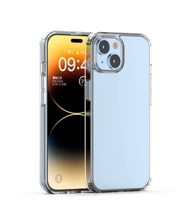 iPhone 15 Plus Kılıf Coss Şeffaf Sert Silikon Kılıf (Renksiz)