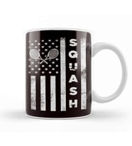 Squash US American Flag Match Racket Indoor Tennis Court Kupa Bardak Porselen