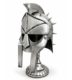 Spartalı Gladyatör Miğferi Biblosu - Metal - 45x20 cm Dekoratif Obje