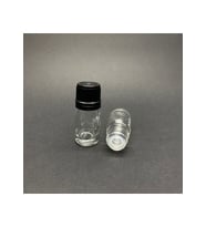 Labshop41 Şeffaf Cam Şişe 5 ml  , 5 cc Siyah Kilitli Kapaklı Cam Şişe  ,  Saydam Cam Şişe x 10 Adet