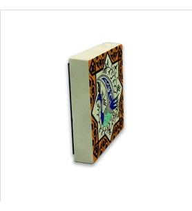 Tavus Kuş Baskılı Doğaltaş  Magnet(KD-030)Buzdolabı Süsü