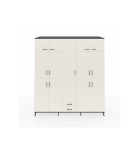 Kronos Dolap 10 Raflı 2 Çekmeceli 4 Askılı 220x59x243 Antrasit-Aytaşı/Aytaşı