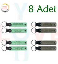 Yeşil & Kül Gri, Tarih Öğretmeninden Sınıfına Anı, 8’li Set, Kişiye Özgü Mesajlı Deri Hediyelik