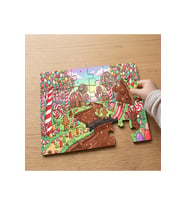 Şeker Diyarı Tasarımlı 24 Parça Ahşap Çocuk Puzzle