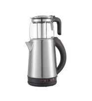 Geseus Hook Cam Demlikli Elektrikli Çay Makinesi 1,8+1,25 LT 1500W-HK-510 (Gümüş)