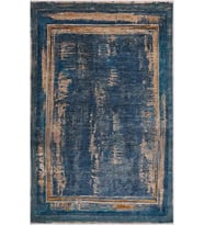 Eliana Home Baskılı, Yıkanabilir Kaymaz Taban Salon Halısı LNA0490 100x150 cm (Lacivert)