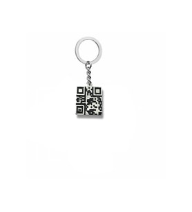 QR Karekod Figürlü Metal Anahtarlık – Unisex Aksesuar