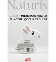Çilekli Milkshake Kokulu Tavşan Görünümlü Süngerli Çocuk Sabunu 130 gr