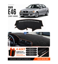 e-biz BMW E46 (1997-2006) Uyumlu Torpido Koruma, Torpido Örtüsü, Torpido Kılıfı - Siyah - BM002