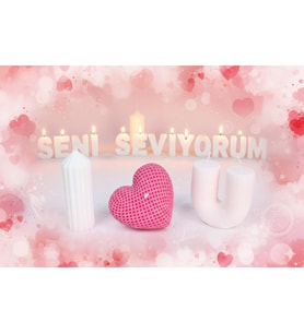 Mumelia Candles Seni Seviyorum - Doğal Soya Mum Hediye Kutusu