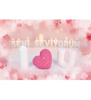 Mumelia Candles Seni Seviyorum - Doğal Soya Mum Hediye Kutusu