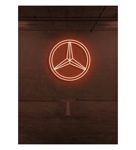 Rent A Carlara Özel Mercedes Logo Neon Tabela