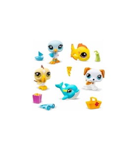 Littlest Pet Shop Figür Set Minişler Plaj Temalı 00517 G7 #61 #65