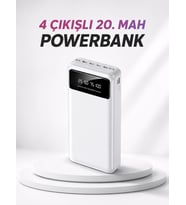 4 Çıkışlı 20.000 MAH Powerbank Taşınabilir Çoklu Giriş