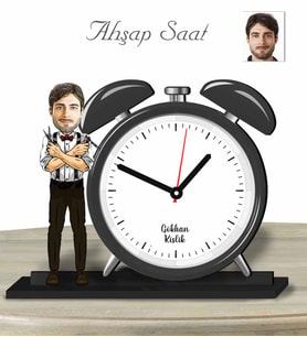 Kişiye Özel Ahşap Saat-Berber Erkek-2
