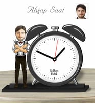 Kişiye Özel Ahşap Saat-Berber Erkek-2