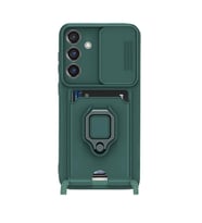 Samsung Galaxy S25 Plus Kılıf Zuma Kartvizitli Yüzüklü Silikon - Yeşil