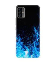 Reeder P13 Pro Max Lite 2022 Kılıf Silikon Desen Özel Seri Blue Fire 1678