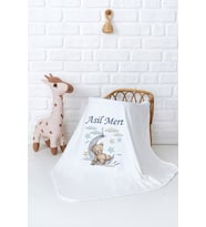 Pia Baby Premium %100 Pamuk Çift Kat Penye Bebek Battaniyesi 80x80 cm 5018-11 (Krem)