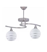 MYLİGHTS  KROM  İKİLİ SPOR MODERN AVİZE OPAL CAM (Siyah)