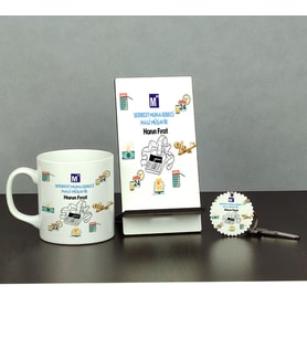 Serbest Muhasebeci Mali Müşavir Üçlü Set (Kupa + Telefon Standı + Anahtarlık)