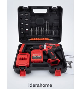 Kimmer Plus 12v 1.5 Ah Metal Şanzıman Çift Akülü Şarjlı 24 Parça Akülü Vidalama Matkap