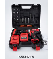 Kimmer Plus 12v 1.5 Ah Metal Şanzıman Çift Akülü Şarjlı 24 Parça Akülü Vidalama Matkap