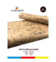 Paket Kağıdı Kraft Kağıt Ambalaj Kağıdı Hediye Kağıdı Yılbaşı Çeyiz Paketleme Kağıt 70x100 (10 ADET)