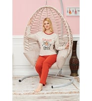 Bayan Uzun Kollu Pijama Takımı Model no 7591