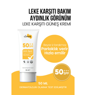 Leke Karşıtı ve Aydınlatıcı Etkili Beyaz İz Bırakmayan Yüksek Korumalı Güneş Kremi 50 ml