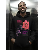 Tasarım Ryomen Sukuna Satoru Gojo Baskılı Unisex Oversize Jujutsu Kaisen Anime Karakter Hoodie
