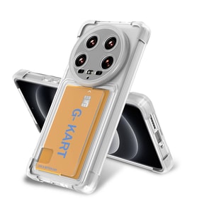 Xiaomi Mi 14 Ultra Uyumlu Kılıf Airbag Tasarımlı Şeffaf Kartlıklı Zore G-Kart Kapak