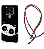Tecno Camon 16 18P Pova Kılıf Boyun Asklı Rasta Silikon Bay Bay Panda 1784