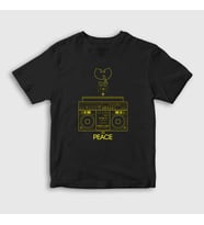 Presmono Unisex Çocuk Siyah Peace Wu Tang Clan T-Shirt 304081tt