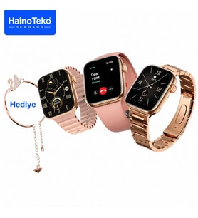 Haino Teko G9 Mini Amoled Ekran Akıllı Saat Bileklik Hediyeli Gold Rose